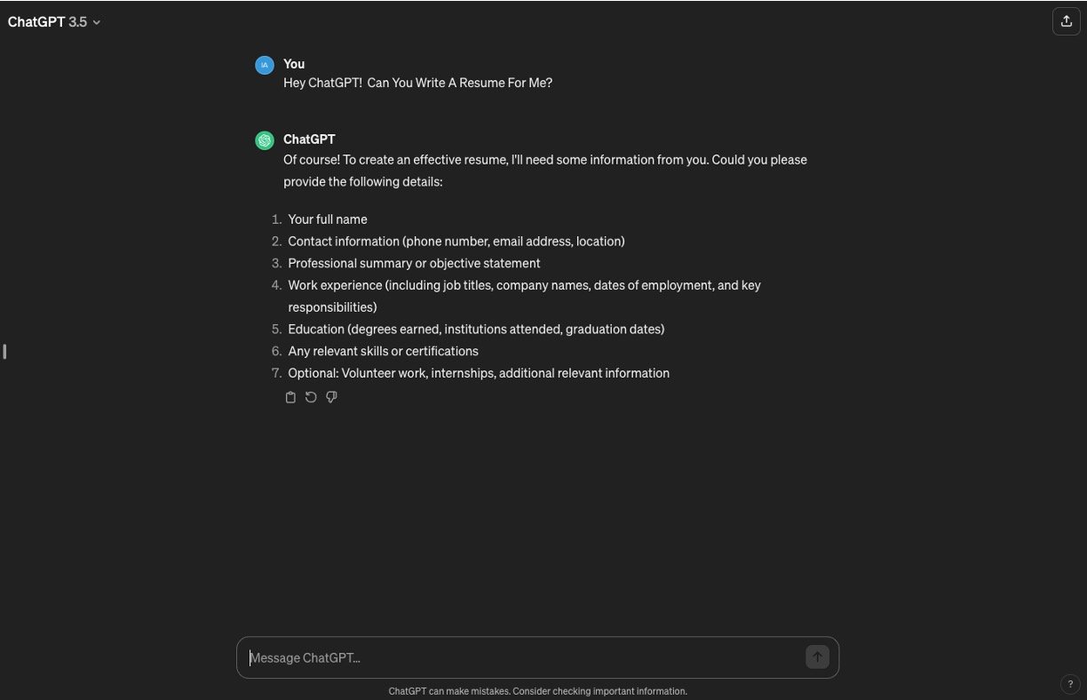 How to Use ChatGPT to Write Resume 1
