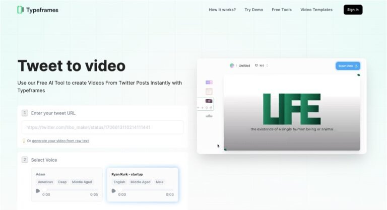 Tweet to video