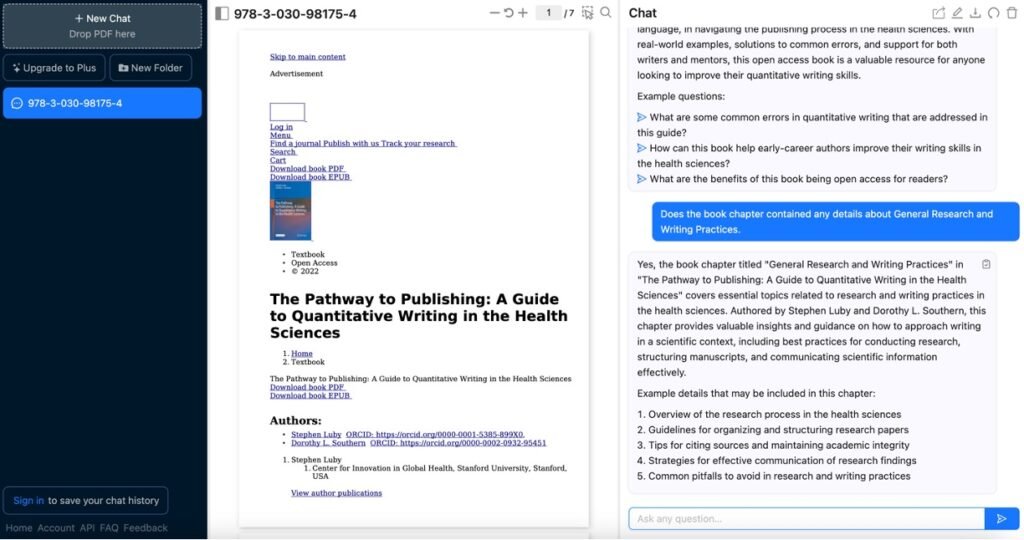 How to Use ChatPDF to Summarize Research Papers 2