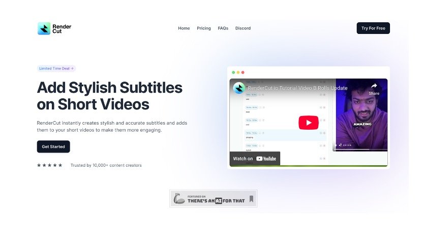 RenderCut: Key Features, Benefits, & Use Cases I TheAIPedia