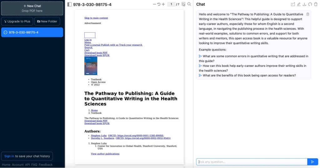 How to Use ChatPDF to Summarize Research Papers 2